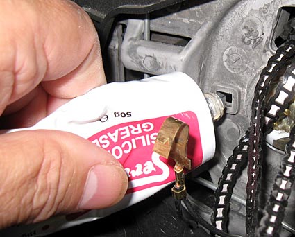Apply silicone grease
